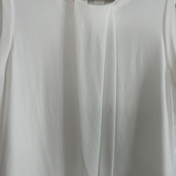 Karl Lagerfeld Paris White Sleeveless Blouse | Minimal Classic - Picture 4 of 4